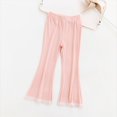 thumbnail image 1 of Juslio Girls Pants Unisex Child Casual Summer MidLarge Bell Bottom Leggings Cool Comfortable Lace Flare Leggings, 1 of 3