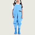 thumbnail image 1 of Juslio Girls Pants Unisex Child Casual Water Fishing Clothes Sea Waterproof Clothes Water Wading Clothes Blue, 1 of 5
