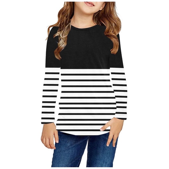 Juslio Girls Shirts Long Sleeve Girls and Boys Shirts Casual Kids Clothing Fashion Tops