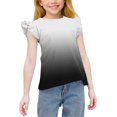 thumbnail image 1 of Juslio Girls Shirts Ruffle Short Sleeve Casual Kids Clothing Fashion Tops 3-15Years T-Shirts, 1 of 8
