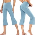 thumbnail image 1 of Juslio Gym Pants Women Yoga Pants Flare Capris Leggings Soft Elastic Yoga Pants, 1 of 9