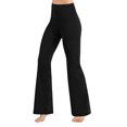 thumbnail image 1 of Juslio Womens Pants Solid Elastic Yoga High Waisted Sweat Running Black Leggings for Women, 1 of 8