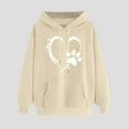 thumbnail image 1 of Juslio Hoodies for Women Ladies Sweatshirts Pullover Outerwear Casual Long Sleeve Beige, 1 of 5