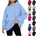 thumbnail image 1 of Juslio Hoodies for Women Ladies Sweatshirts Pullover Outerwear Pocket Long Sleeve Drawstring Hooded Sweatshirts, 1 of 8