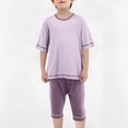 thumbnail image 1 of Juslio Kids 2-Piece Boys Modal T Shirts Tops+Elastic Waist Shorts Breathable Comfortable Outfits Sets 12-13Years, 1 of 6