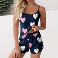 thumbnail image 1 of Juslio Ladies Pajamas Sleeveless Homewear Print Halter Tank Tops and Elastic Waist Shorts Fashion 2 Piece Matching Pajamas Sets L, 1 of 5