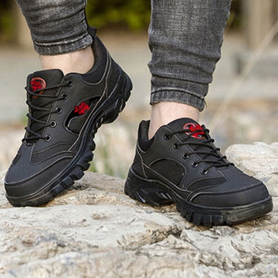 Juslio Men Shoes Casual Plus Size Outdoor Round Toe Breathable Comfortable Lightweight Hiking Shoes