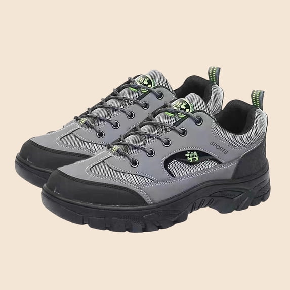 Juslio Men Shoes Plus Size Breathable Outdoor Round Toe Comfortable Lightweight Casual Hiking Shoes