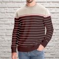 thumbnail image 1 of Juslio Men Sweaters Pullovers Men Tops Sweaters Crew Neck Long Sleeve Button Khaki, 1 of 5