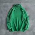 thumbnail image 1 of Juslio Men Sweaters Pullovers Turtlenecks Solid High Neck Long Sleeve Fashion Green, 1 of 3