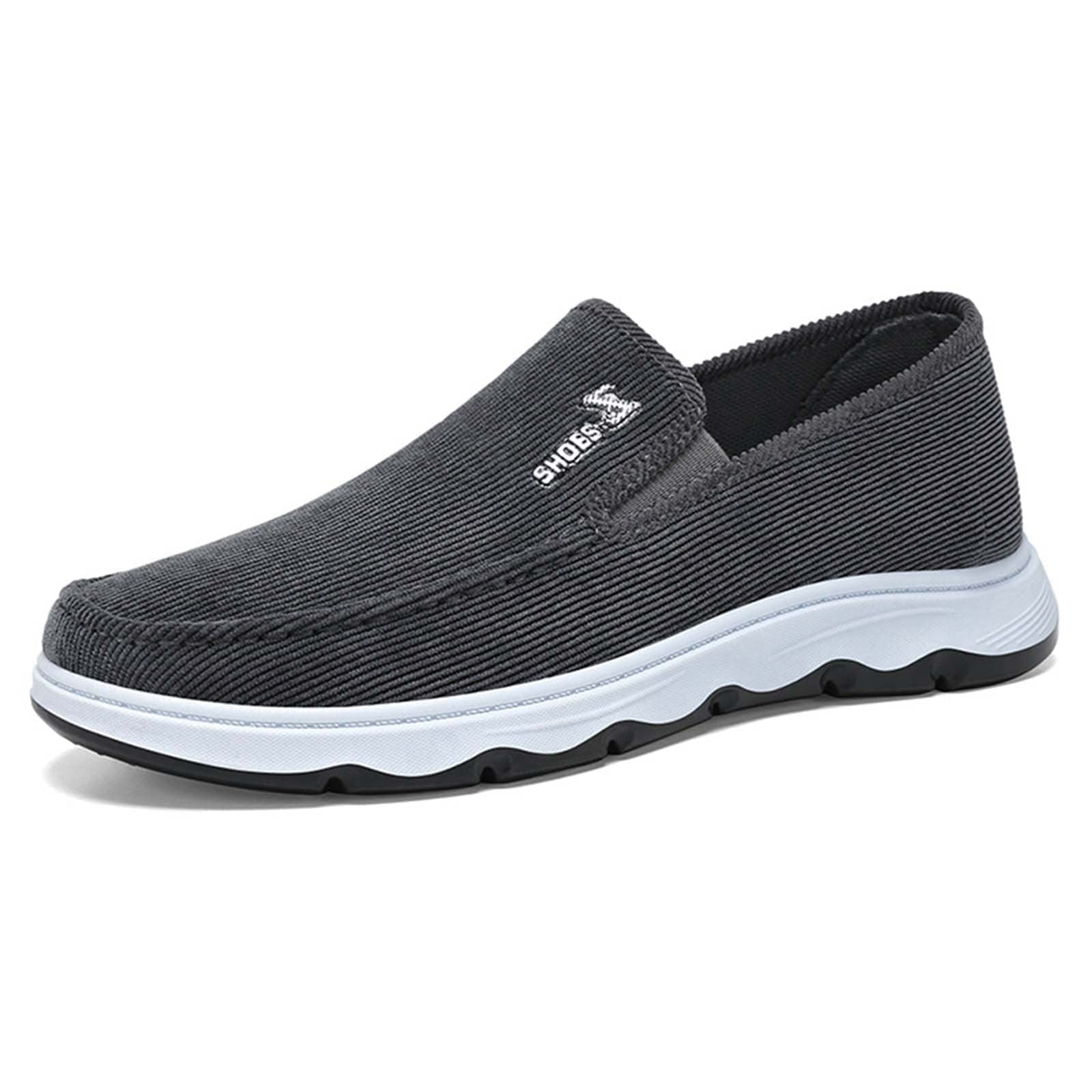 Juslio Men's Shoes Men's Casual Fashion Slip-on Cloth Shoes With Soft Sole and Breathable