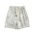 thumbnail image 1 of Juslio Men's Shorts Casual Sweatpants Loose Drawstring Elastic Waist Tie Five Cents Large Size Fallow Straight-Leg Plus Size Shorts, 1 of 9