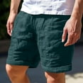 thumbnail image 1 of Juslio Men's Shorts Zipper Cotton Linen Buttons Casual Pockets Loose Comfy Mens Athletic Shorts, 1 of 6