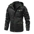thumbnail image 1 of Juslio Mens Hoodies Mens Coats Zipper Long Sleeve Outerwear Pocket Button, 1 of 8