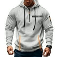 thumbnail image 1 of Juslio Mens Hoodies Mens Sweatshirts Pullover Long Sleeve Outerwear Pocket Gray, 1 of 4
