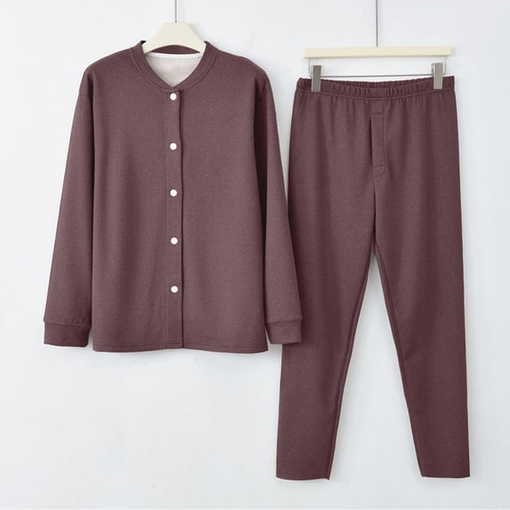 Juslio Mens Pajamas Button Fashion Homewear Long Sleeved Tops Cardigans and Pants 2-Piece Matching Pajamas Sets XL