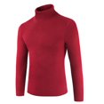 thumbnail image 1 of Juslio Mens Sweaters Pullovers Sweaters Solid Crew Neck Long Sleeve Fashion Red, 1 of 5