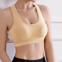 Juslio Minimizer Bras for Women Full Coverage Athletic Wirefree Breathable Solid Sports Bras
