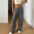 thumbnail image 1 of Juslio Pants for Women Casual Elastic Waist Comfortable High Waist with Pockets Straight Pants, 1 of 8