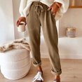 thumbnail image 1 of Juslio Pants for Women Comfortable Vintage Corduroy High Waist Casual Straight Pants, 1 of 7