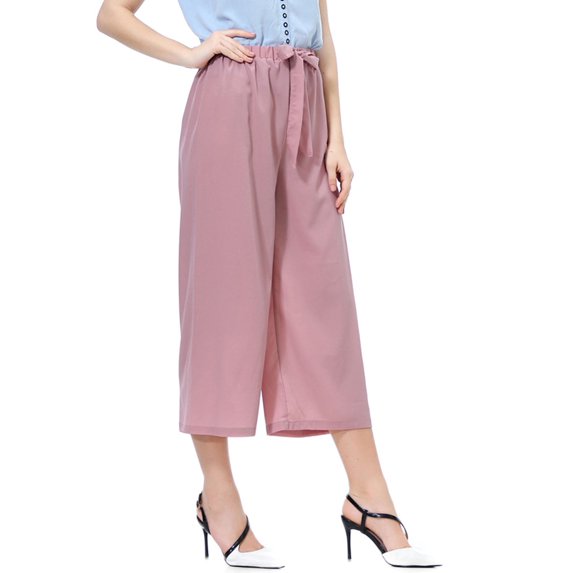 Juslio Pants for Women Drawstring Elastic Waist Comfortable High Waist Loose Wide-Leg Pants