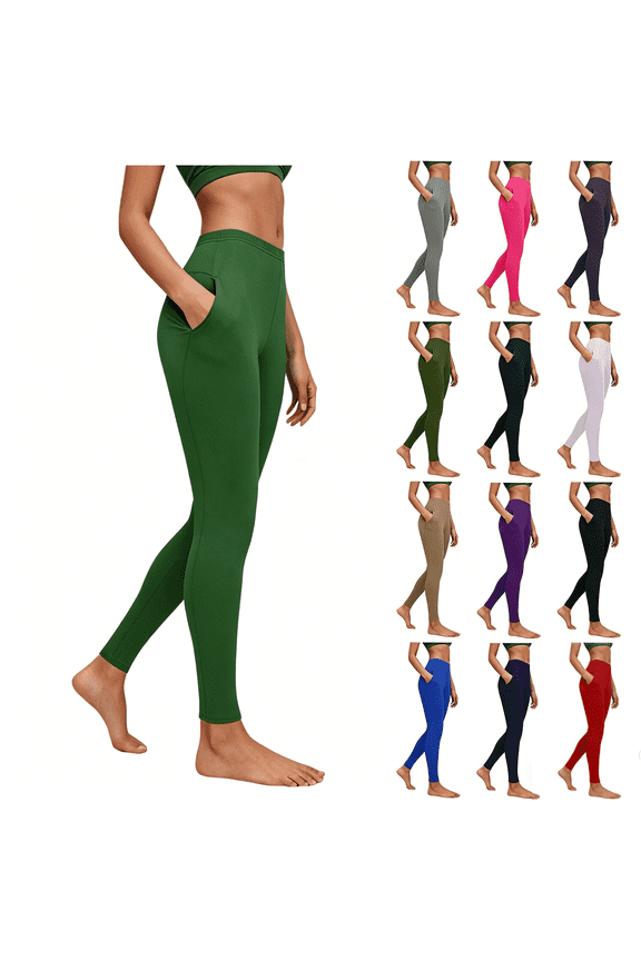 Pants for Women Workout Sporty Yoga Pants Leggings Comfortable High Waist High Elastic with Pockets Leggings
