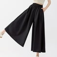 thumbnail image 1 of Juslio Pants for Womens Casual Fashion Solid High Waist Wide-leg Pants, 1 of 7
