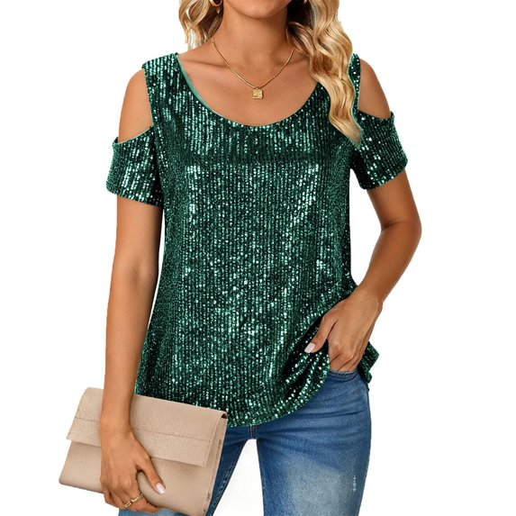 Juslio Plus Size Womens Shirts Short Sleeve Casual Solid Color V-Neck Blouses Tops XXL