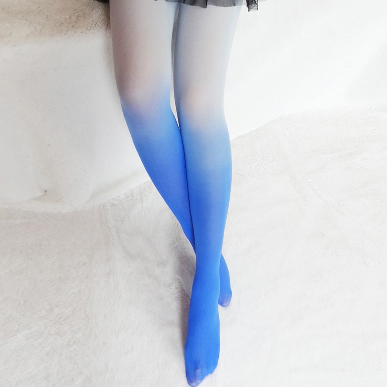 Juslio Sheer Tights Pantyhose Stockings Free Size Average Size Blue — free download