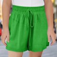 thumbnail image 1 of Juslio Shorts for Girls Breathable Drawstring Linen Shorts Casual Elastic Waist Shorts Sizes 13-14, 1 of 8