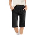 thumbnail image 1 of Juslio Shorts for Girls Breathable Drawstring with Pockets Linen Shorts Casual Elastic Waist Shorts Sizes 4, 1 of 8