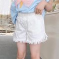 thumbnail image 1 of Juslio Shorts for Girls Breathable Solid with Pockets Denim Shorts Casual Elastic Waist Jeans Shorts Sizes 8, 1 of 4
