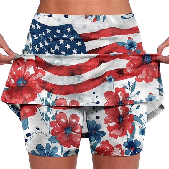 Juslio Shorts for Women Breathable Skirt, Pants Fashion Sporty Casual Mid Waist Base Plus Size Shorts