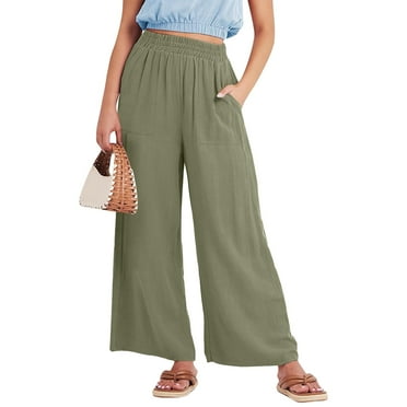 Juslio Sweatpants for Womens Pocket Casual Fashion Wide-leg Pants
