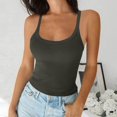 thumbnail image 1 of Juslio Tank Tops for Women Halter Casual Slim Tank Tops, Breathable Summer U-Neck Tank Top, 1 of 6