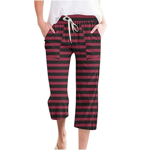 Juslio Trousers Pants for Women Pocket Casual Fashion Wide-leg Pants Straight Leg