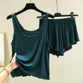 thumbnail image 1 of Juslio Women Pajamas Solid Fashion Modal V-Neck Sleeveless and Shorts Homewear 2 Piece Matching Pajamas Sets L, 1 of 4