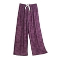 thumbnail image 1 of Juslio Women Pants Elastic Waist Loose Linen High Waist Casual Wide Leg Pants Free Size, 1 of 2
