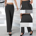 thumbnail image 1 of Juslio Women Pants High Elastic Loose Comfortable High Waist with Pockets Straight Pants, 1 of 9