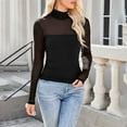 thumbnail image 1 of Juslio Womens Blouse 3/4 Sleeve Shirts Button V Neck Casual Blouses Black L, 1 of 4