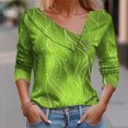 thumbnail image 1 of Juslio Womens Blouse Long Sleeve Shirts Plus Size Button Casual V Neck Tops Blouses Yellow XL, 1 of 5