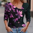 thumbnail image 1 of Juslio Womens Blouses Long Sleeve Button Tops V Neck Casual Blouses Pink S, 1 of 5