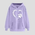 thumbnail image 1 of Juslio Womens Hoodies Ladies Sweatshirts Pullover Outerwear Casual Long Sleeve Purple, 1 of 5