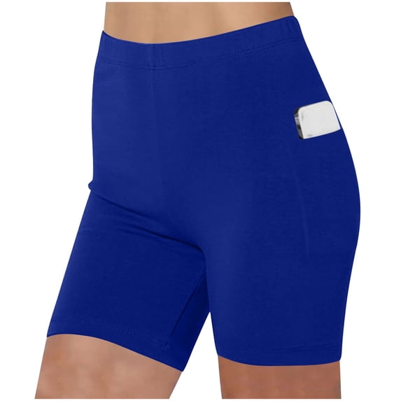 Juslio Womens Leggings High Waisted Yoga Shorts with Pockets,Tummy Control Running Athletic Workout Leggings