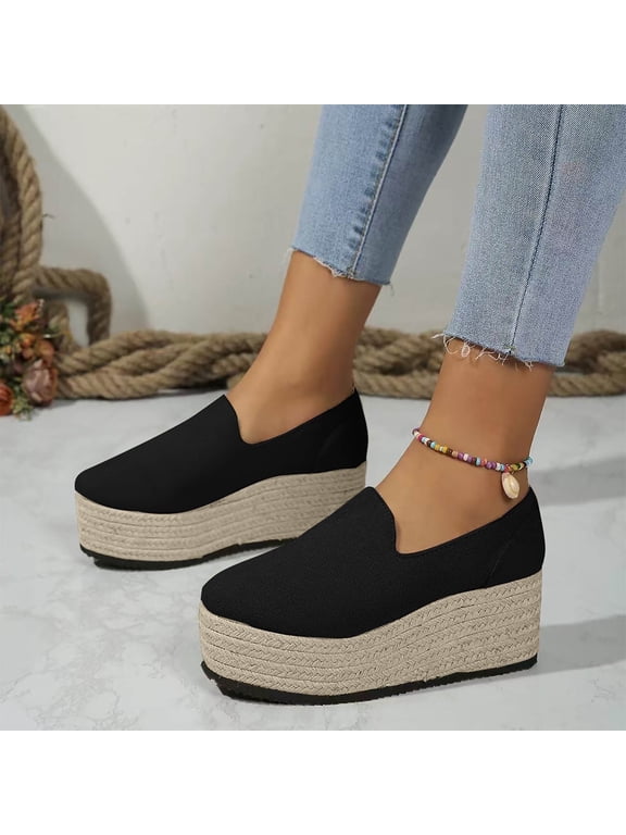 Womens Shoes Women's Fashion Solid Color Leisure Spring Shallow Mouth Wedges Shoes