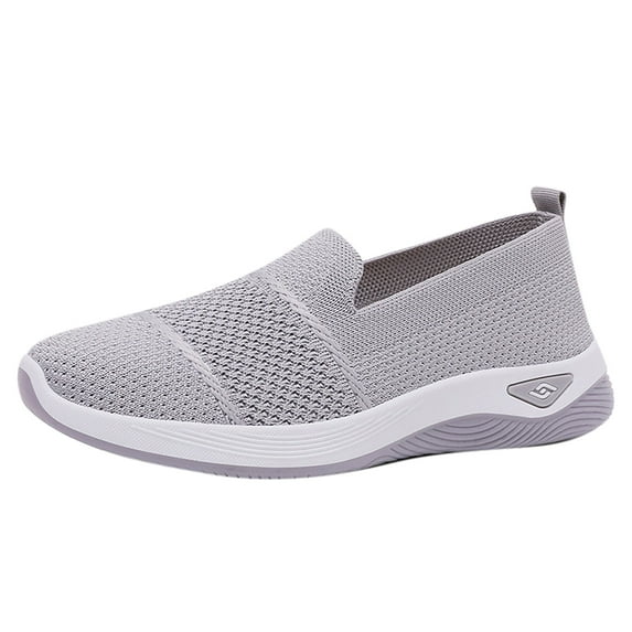 Juslio Womens Shoes New Large Size Casual Mesh Slip-on Shoes Soft Sole Breathable Comfort Fashion Shoes
