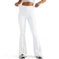 thumbnail image 1 of Juslio Womens Jeans Stretchy Faux Jean Flare Jeans Casual High Waist Pocket White Jeans, 1 of 9