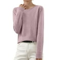 thumbnail image 1 of Juslio Womens Sweaters Pullovers Tops for Women Sweaters Crew Neck Long Sleeve Knit Gray, 1 of 6