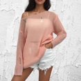 thumbnail image 1 of Juslio Womens Sweaters Pullovers Tops for Women Sweaters Crew Neck Long Sleeve Knit Pink, 1 of 6