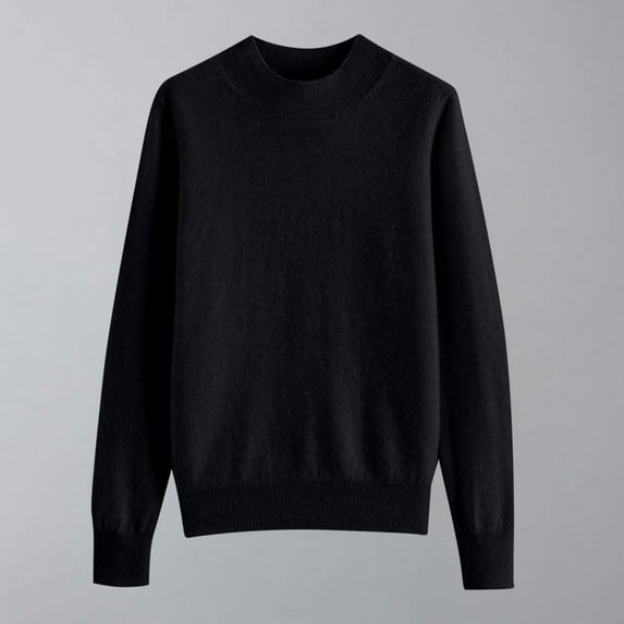 Juslio Womens Sweaters Pullovers Turtlenecks Sweaters High Neck Long Sleeve Knit Black